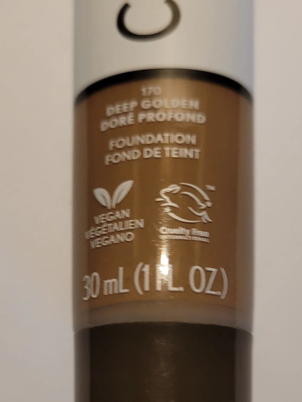Clean Invisible 170 Deep Golden Foundation - Vegan Liquid Foundation